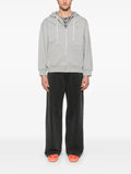 Marine Serre Moon logo fleece zipped hoodie